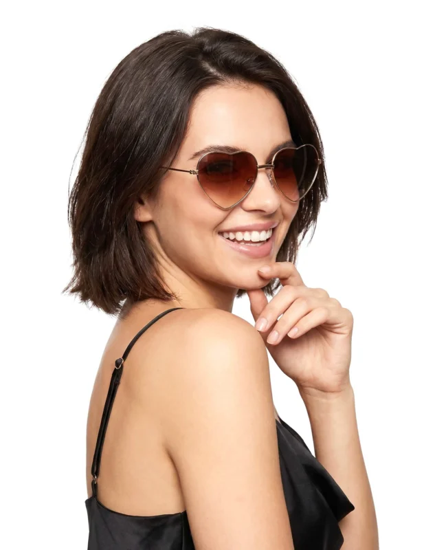 Herz-Brille für Erwachsene braun