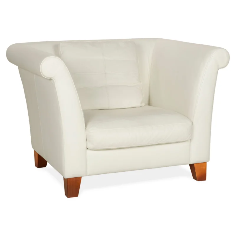 Machalke Ritz Leder Sessel Creme Sofa Couch