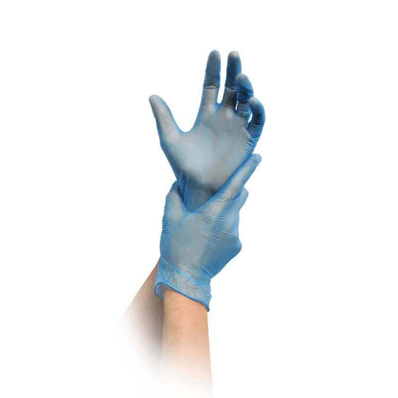 MaiMed vinyl blue Einmalhandschuhe puderfrei