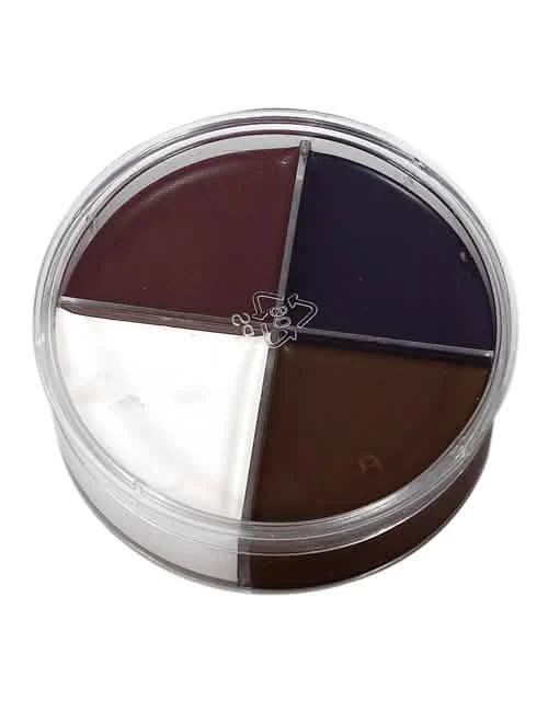 Kit de maquillage 4 couleurs pour adulte et enfant blanc marron bordeaux et noir