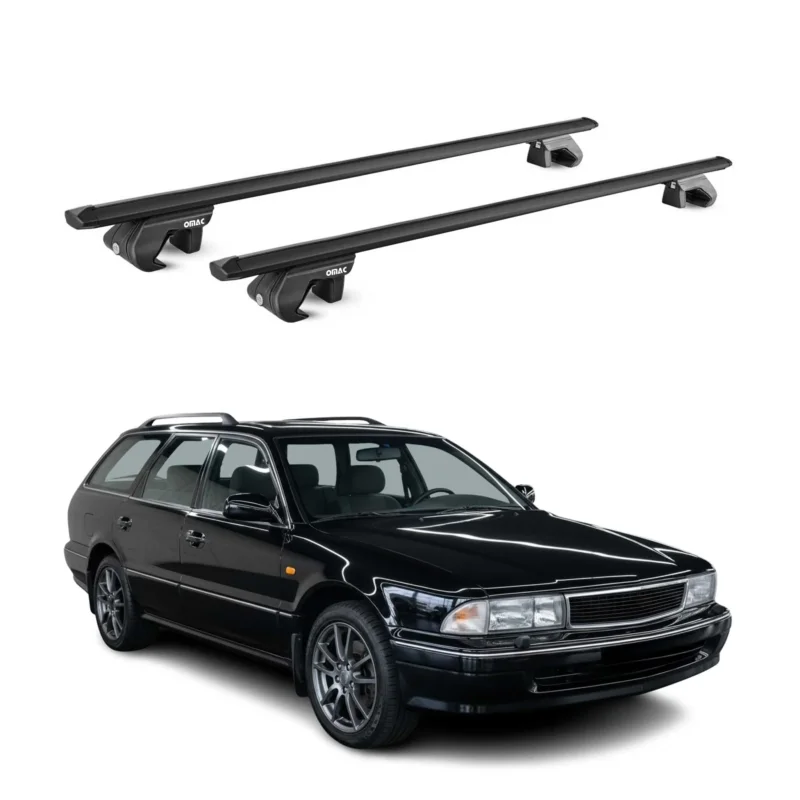 Dachträger Grundtäger für Mitsubishi Sigma Kombi 1991-1996 90kg Alu Schwarz ABE