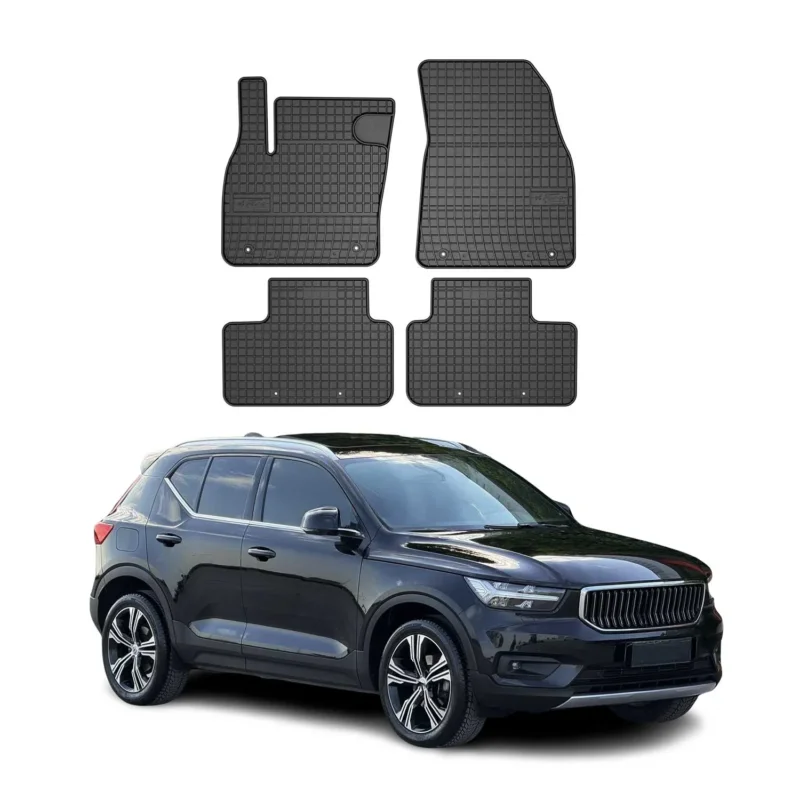 OMAC Gummi Fußmatten für Volvo XC40 2018-2026 Automatten Gummi Schwarz 4tlg