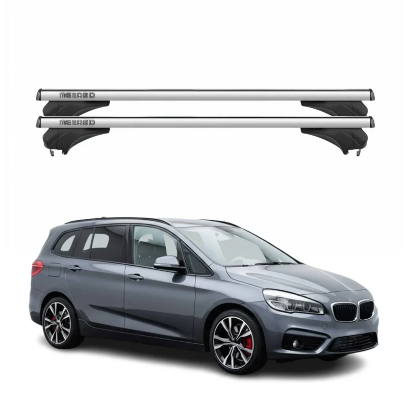 Menabo Dachträger für BMW 2er F46 Gran Tourer 2014-2021 Aluminium Silber 2 tlg