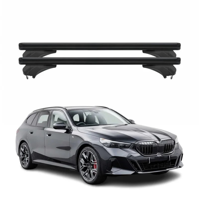 Menabo Dachträger Grundtäger für BMW 5er G61 Touring 2024-2026 Alu Schwarz 2 tlg