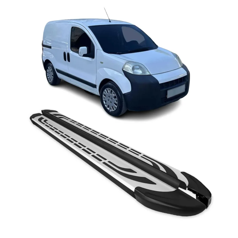 Trittbretter Schweller Seitenbretter für Peugeot Bipper 2008-2017 Schwarz Alu