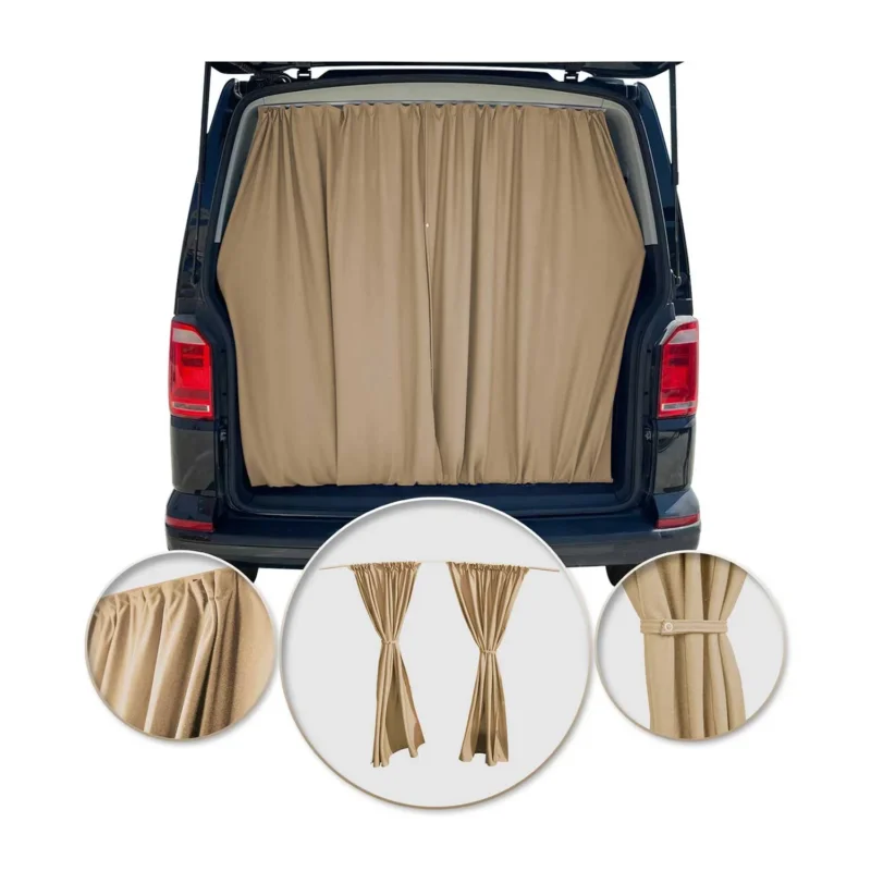 Maß Gardinen Sonnenschutz für Fiat Ducato H3 Heckklappe Vorhänge Beige