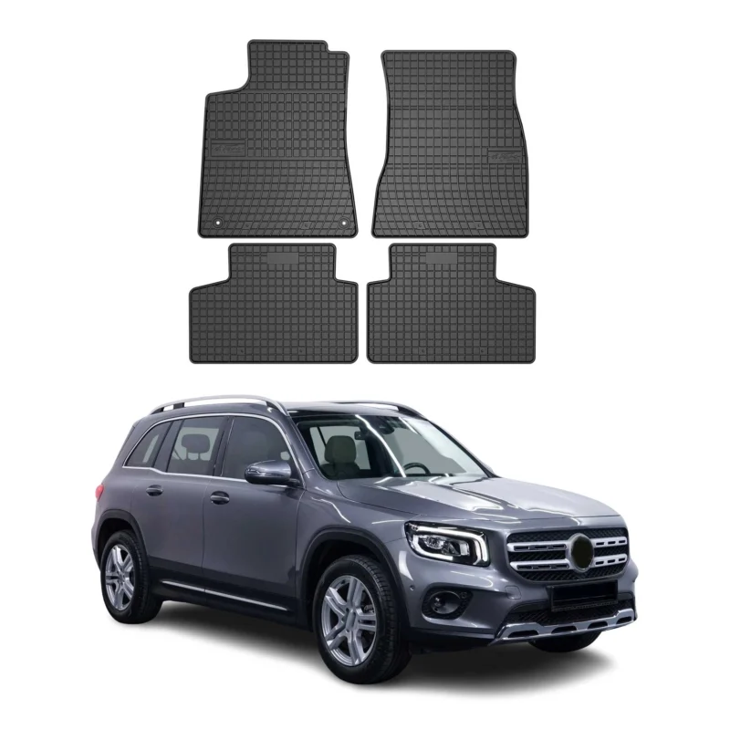 OMAC Gummi Fußmatten für Mercedes GLB X247 2019-2026 Automatten Gummi Schwarz 4x