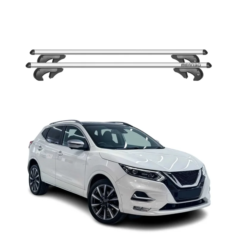 Menabo Dachträger Grundtäger für Nissan Qashqai J11 2017-2021 FL 90kg Alu Silber