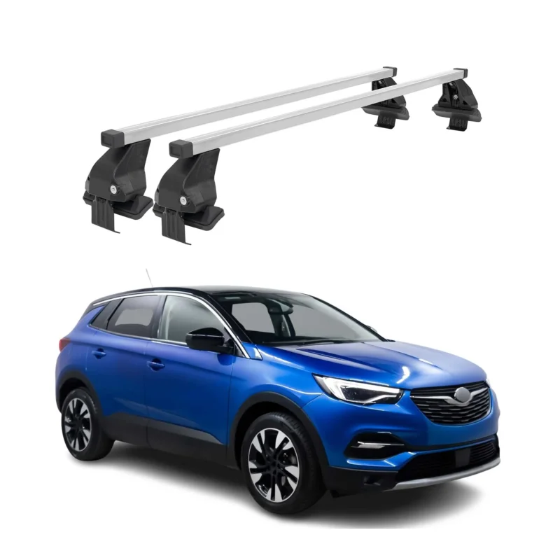 Menabo Dachträger für Opel Grandland / Grandland X 2017-2024 50kg Stahl Grau 2x