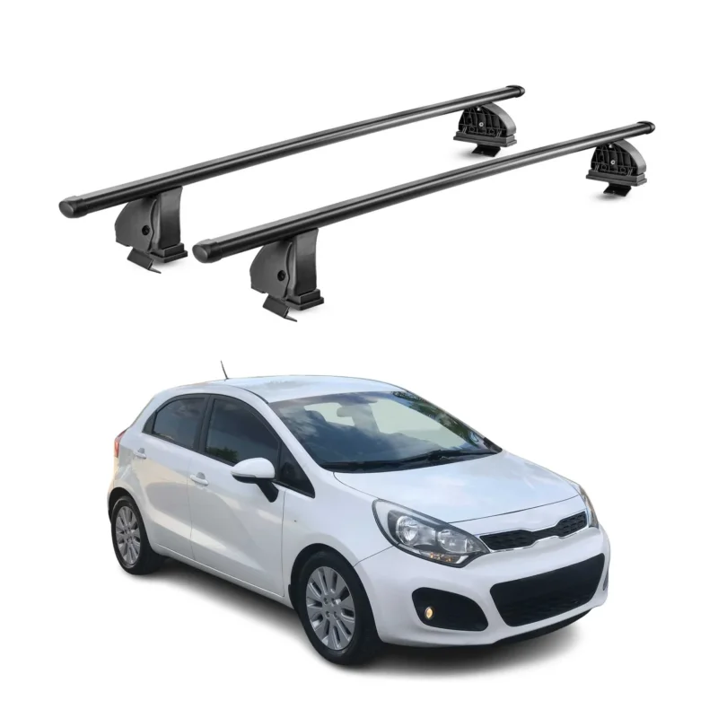 Stahl Dachträger für Kia Rio III Schrägheck 2011-2017 5Tür TÜV 75 kg 2x Schwarz