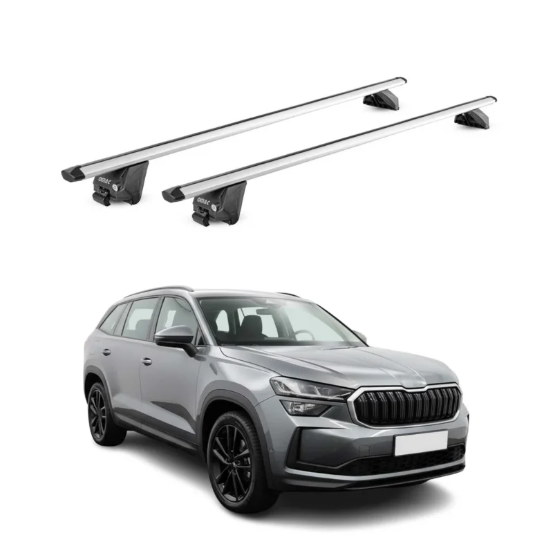 Dachträger für Skoda Kodiaq II 2024-2026 100kg Aluminium Silber 2x ABE