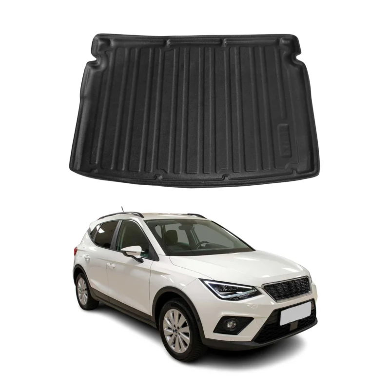 Kofferraumwanne Laderaumwanne für Seat Arona 2017-2026 Obere Gummi TPE Schwarz