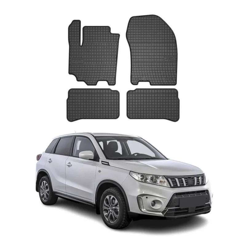 OMAC Gummi Fußmatten für Suzuki Vitara 2018-2026 Automatten Gummi Schwarz 4tlg