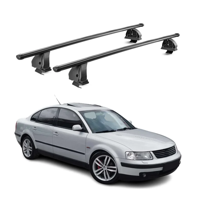 Stahl Dachträger für VW Passat B5 Limo 1996-2005 4Tür TÜV 75 kg 2tlg Schwarz