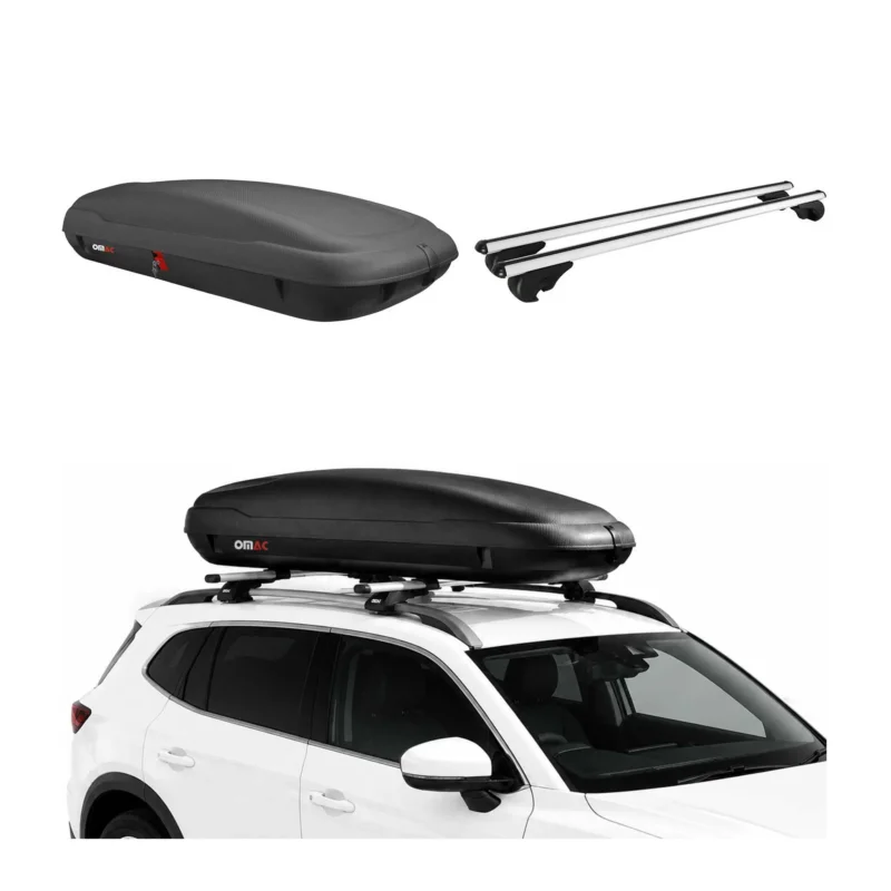 Carbonlook Dachbox 400L + Alu Dachträger Seat Ateca 2016-2026 Silber