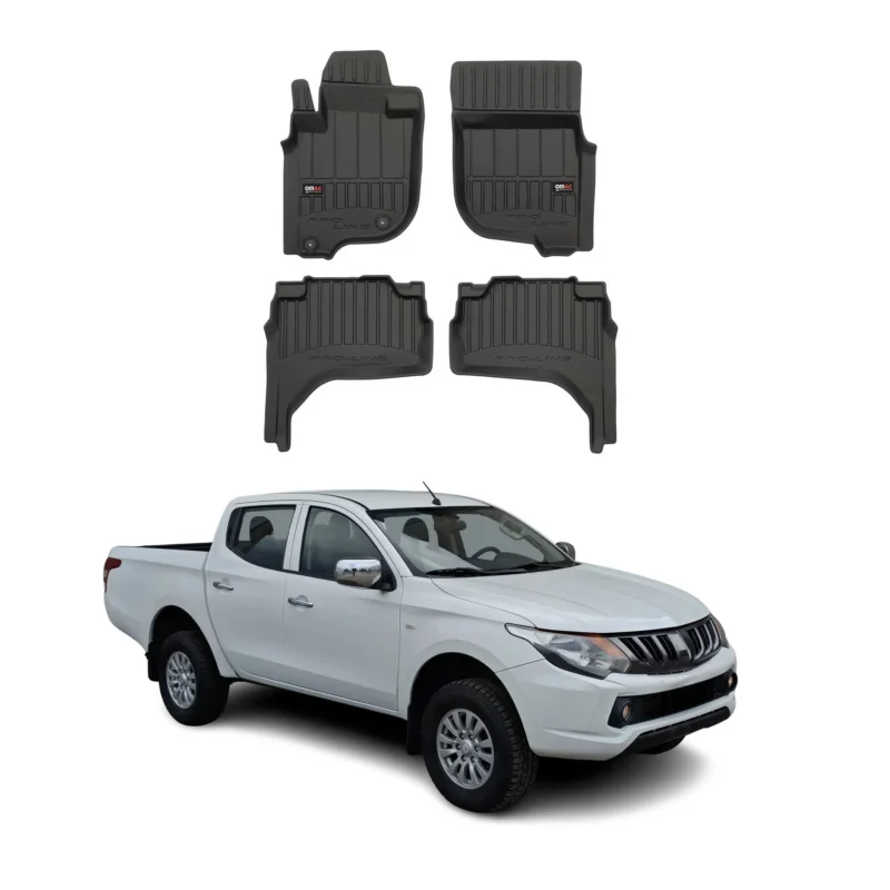 OMAC Gummi Fußmatten für Mitsubishi L200 2019-2026 Premium TPE Automatten 4tlg