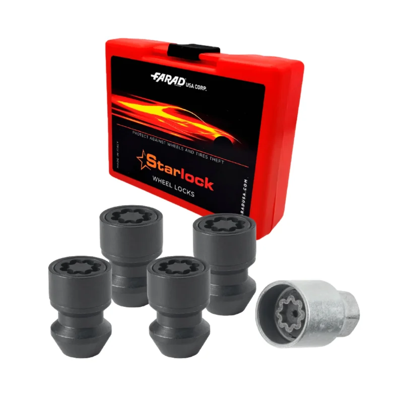 Radschloss Satz für Chevrolet Tacuma 2000-2009 Felgenschloss Schwarz 4x M12X1.5