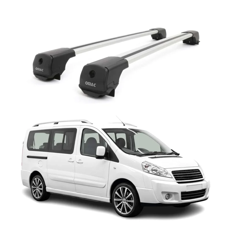Dachträger Grundträger für Fiat Scudo 2007-2016 Aluminium 75kg Grau 2tlg