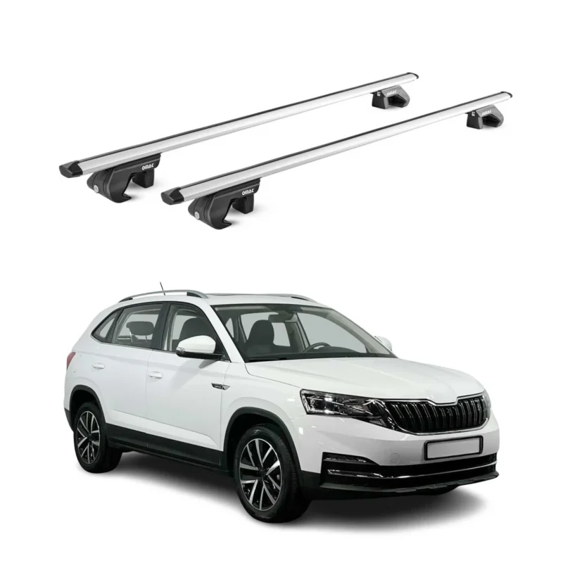 Dachträger Grundtäger für Skoda Kamiq 2019-2026 90kg Aluminium Silber 2 tlg ABE