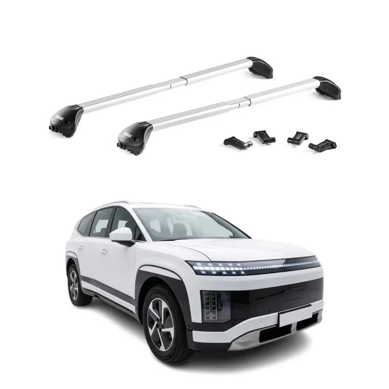 Dachträger Grundtäger für Hyundai Ioniq 9 2025-2026 100kg Alu Silber 2 tlg ABE