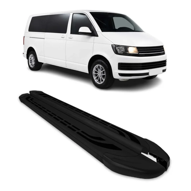Trittbretter Seitenschweller für VW Multivan T6 2015-2024 L2 Aluminium Schwarz