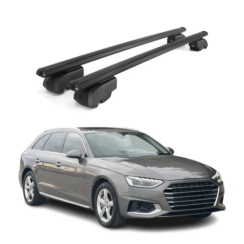 Dachträger Grundtäger für Audi A4 B9 Avant 2016-2025 75kg Alu Schwarz 2 tlg