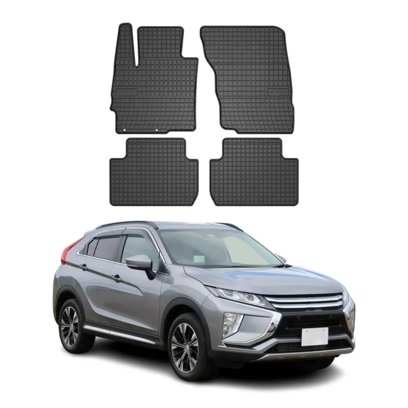 OMAC Gummi Fußmatten für Mitsubishi Eclipse Cross 2018-2026 Automatte Schwarz 4x