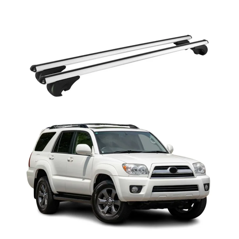 Dachträger Grundträger für Toyota 4Runner V 2009-2024 TÜV Aluminium Silber 2tlg