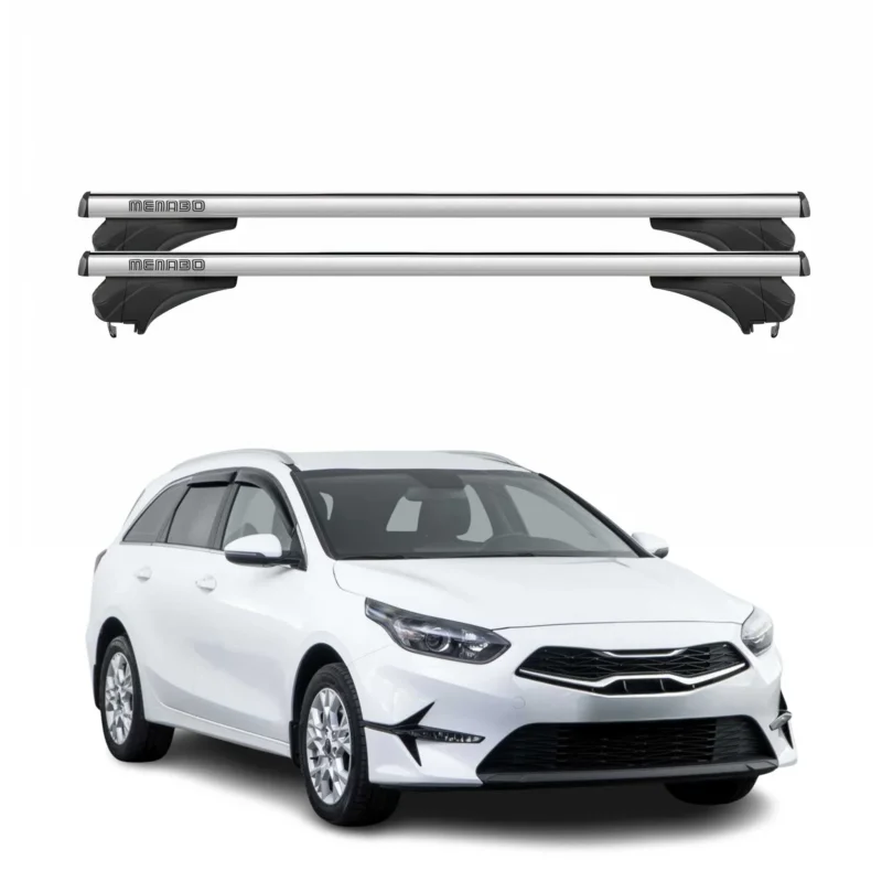 Menabo Dachträger Grundtäger für KIA Ceed Sportswagon 2019-2026 Alu Silber 2 tlg