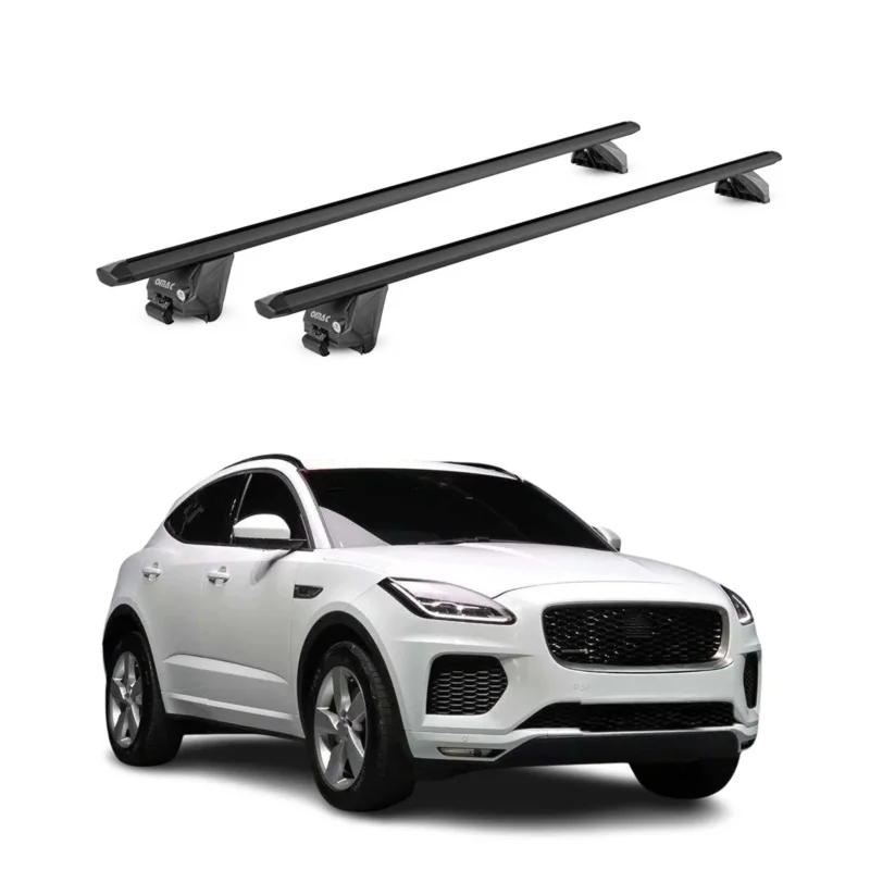 Dachträger Grundtäger für Jaguar E-Pace 2018-2024 100kg Alu Schwarz 2 tlg ABE