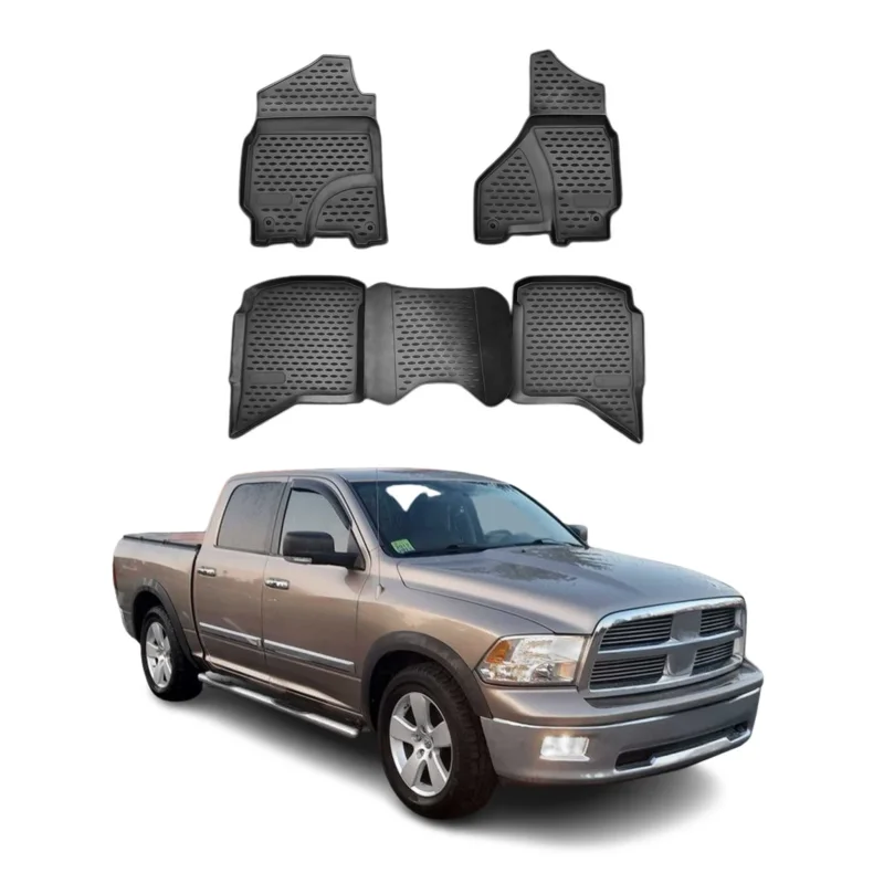 OMAC Gummimatten Fußmatten für Dodge RAM 1500 2500 3500 2009-2018 Crew Cab 4x