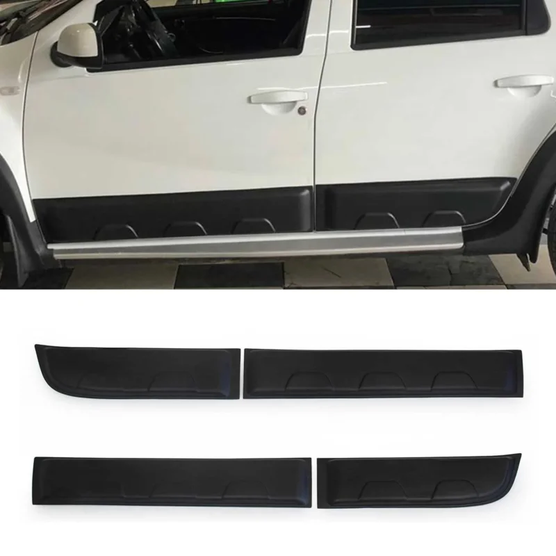 Türschutzleisten Seitenschutz für Dacia Duster mk1 2010-2017 ABS Schwarz 4tlg