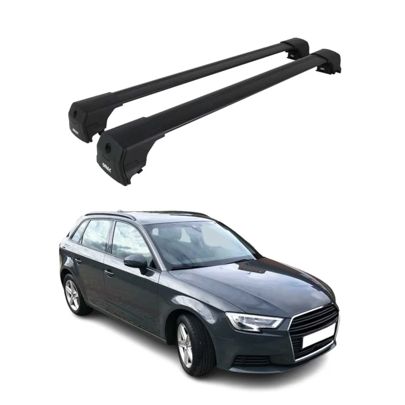 Dachträger Grundträger für Audi A3 8V Sportback 2012-2020 Alu ABE Schwarz 2x
