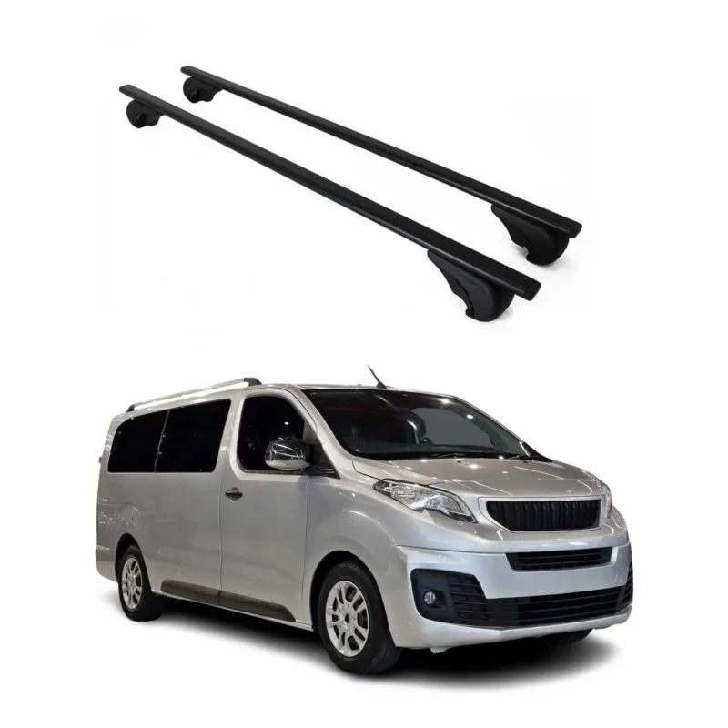 Dachträger Grundträger für Peugeot Expert Traveller 2016-2026 75kg Stahl Schwarz