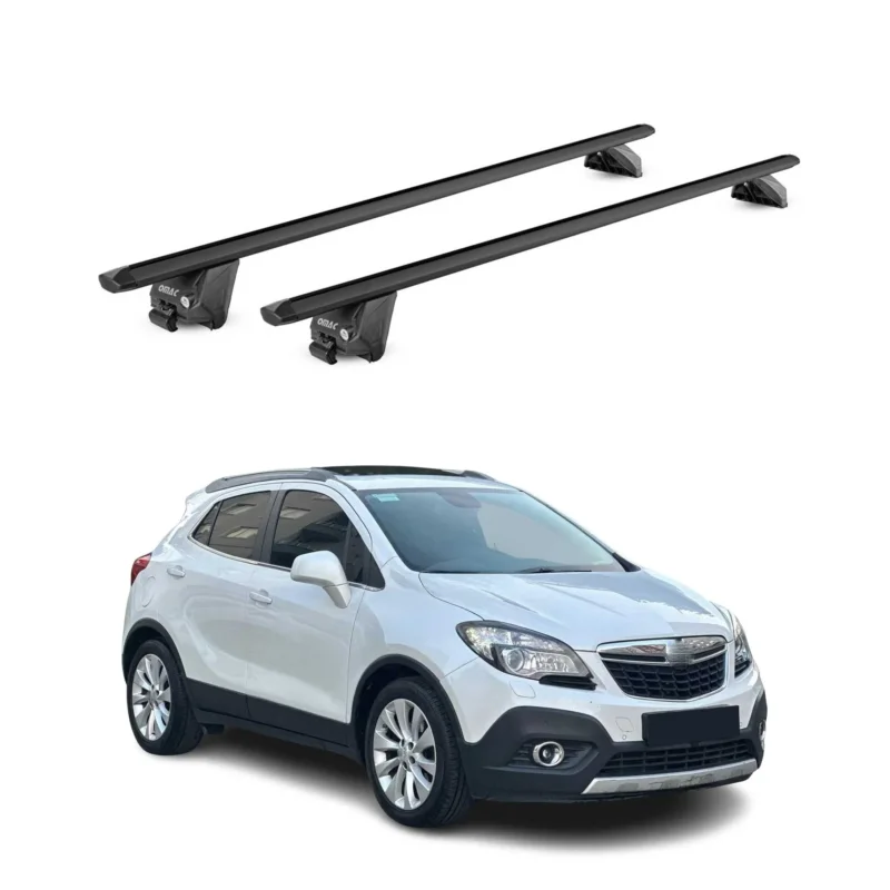 Dachträger Grundtäger für Opel Mokka  Mokka X 2012-2019 100kg Alu Schwarz ABE