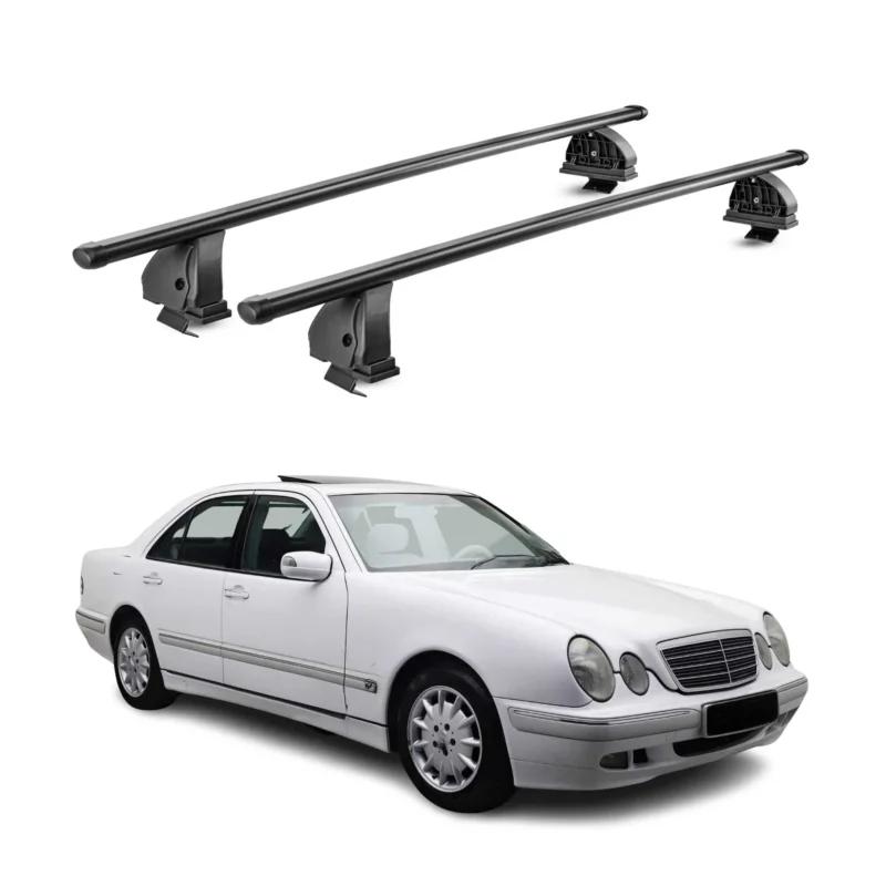 Stahl Dachträger für Mercedes E Klasse W210 1996-2002 TÜV 75 kg 2tlg Schwarz