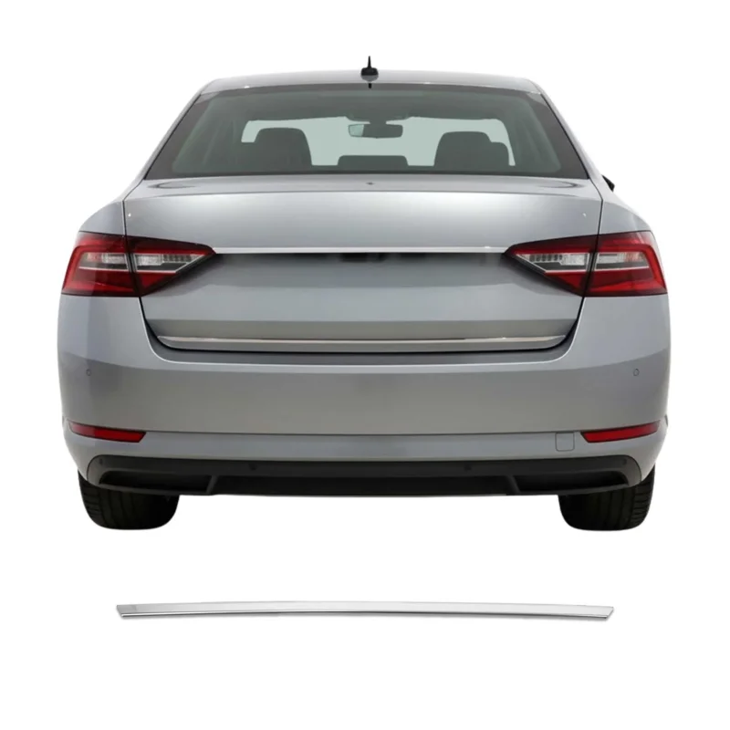 Kofferraumleiste Heckleiste für Skoda Superb Limo 2015-2024 Edelstahl Chrom