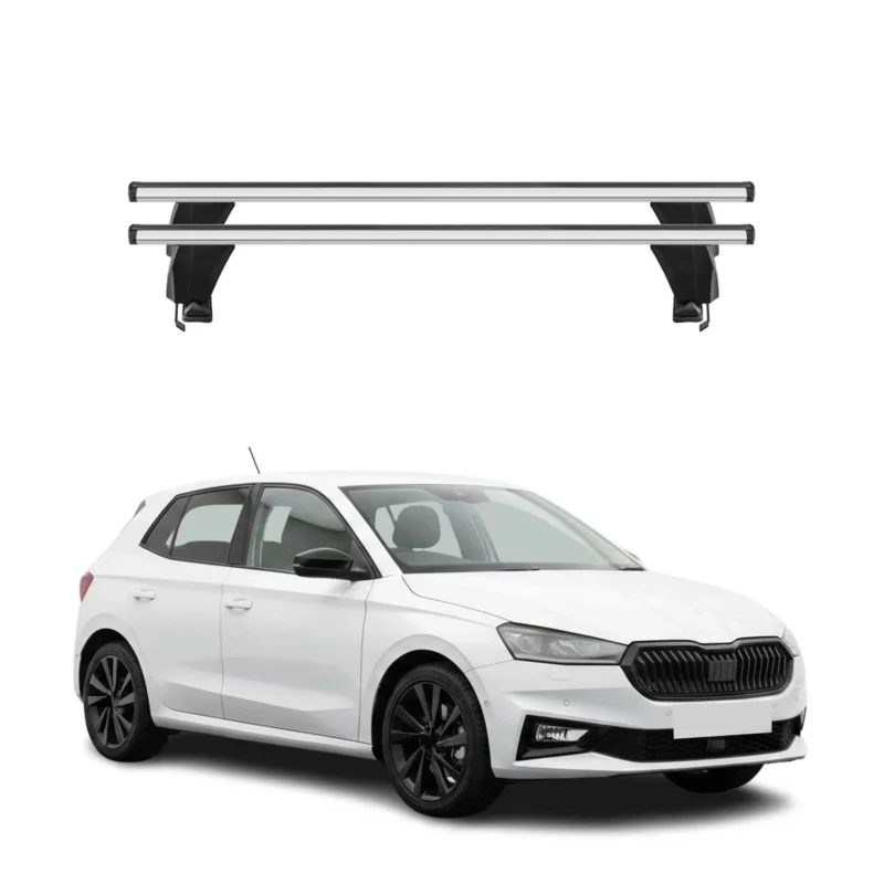 Menabo Dachträger Grundtäger für Skoda Fabia mk4 2022-2026 Aluminium Silber 2tlg
