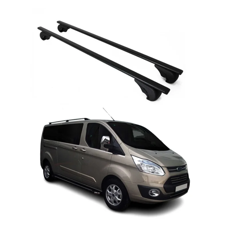 Dachträger Grundträger für Ford Tourneo Custom 2012-2023 75kg Stahl Schwarz 2x