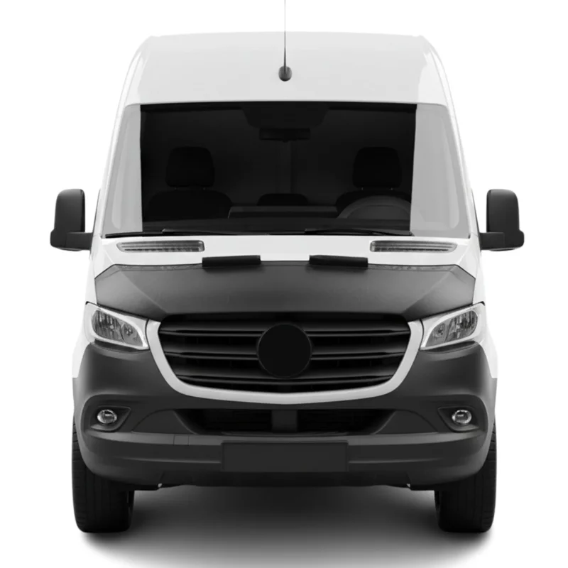 Haubenbra Steinschlagschutz für Mercedes Sprinter W907 2018-2026 Schwarz Halb