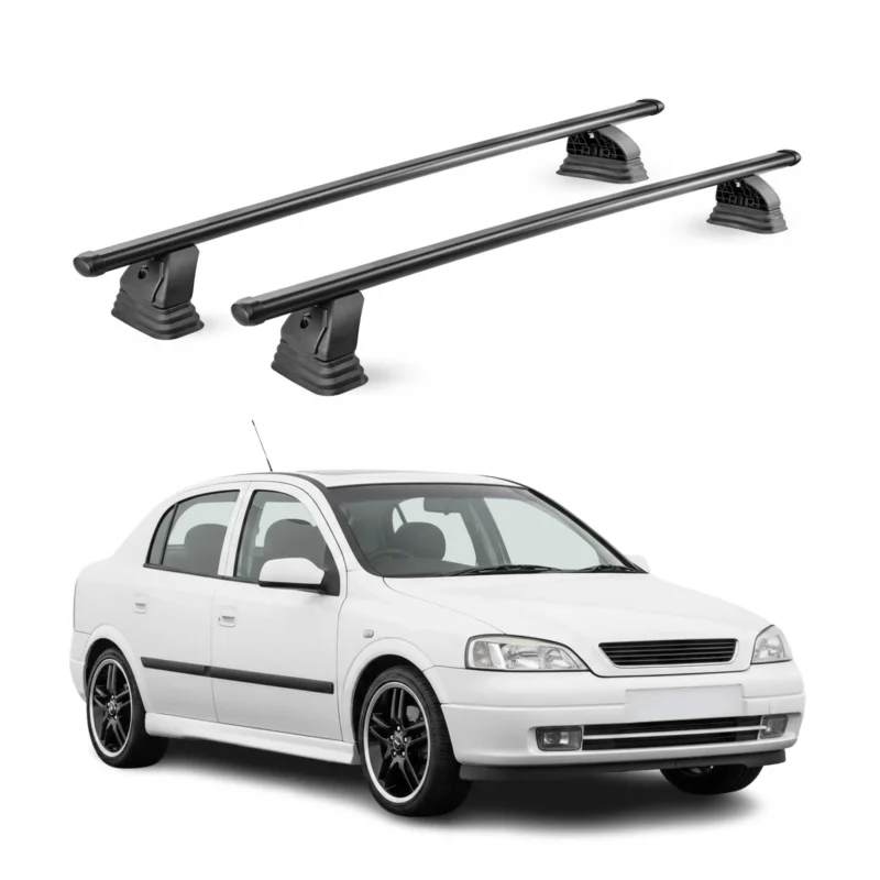 Stahl Dachträger für Opel Astra G Schrägheck Kombi 1998-2004 TÜV 2tlg Schwarz