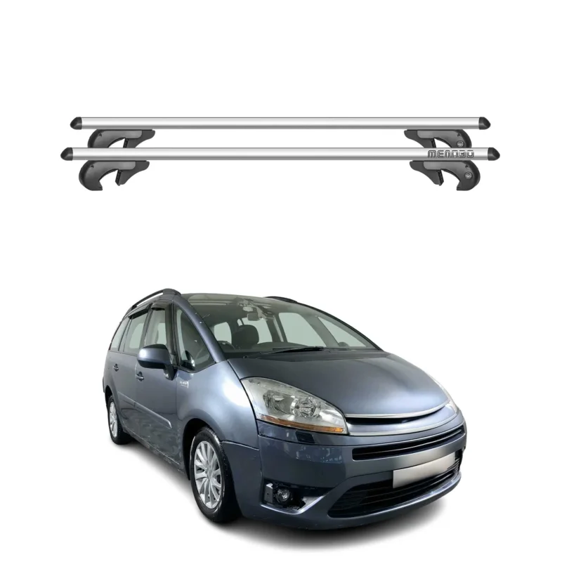 Menabo Dachträger für Citroen C4 Grand Picasso 2006-2013 90kg Alu Silber 2x