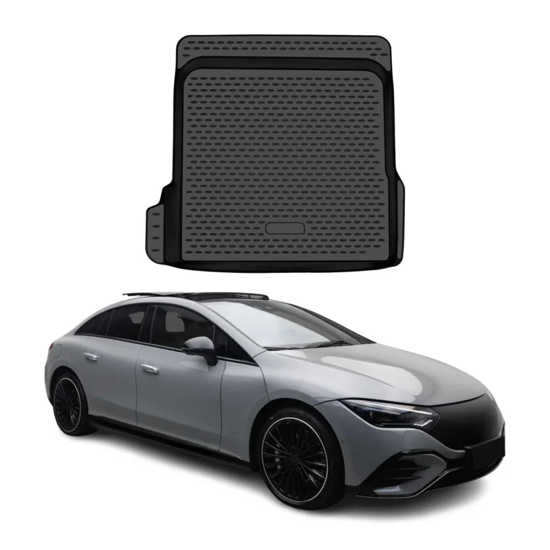 Kofferraummatte Laderaumwanne für Mercedes EQE V295 2023-2026 TPE Schwarz