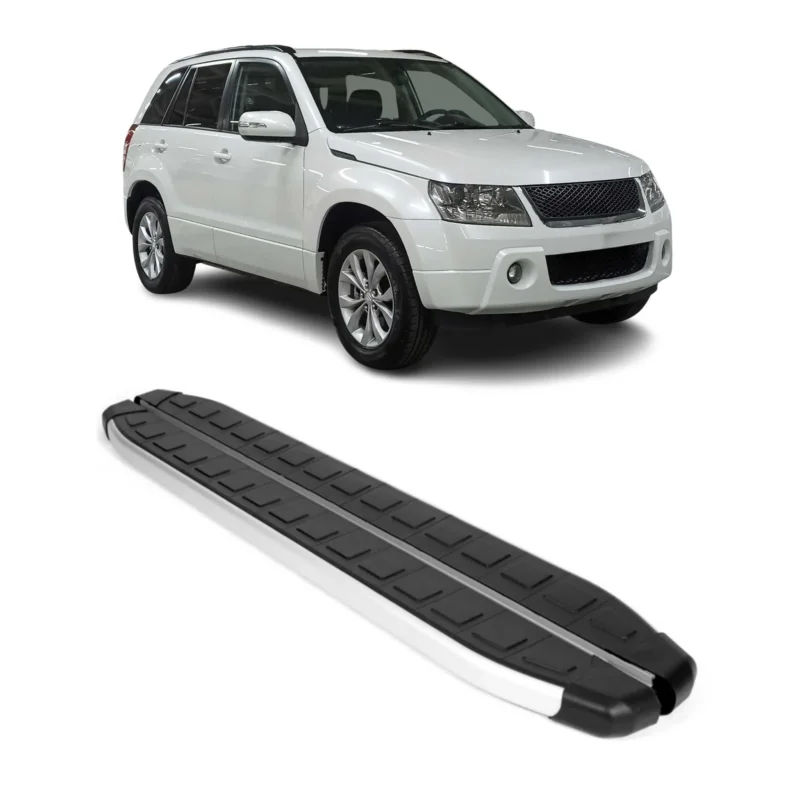 Trittbretter Schweller für Suzuki Grand Vitara JT 2005-2014 Aluminium Schwarz 2x