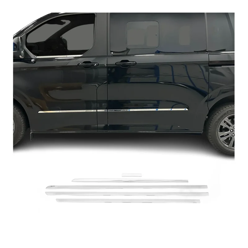 Seitentürleiste Türleiste für Ford Transit Tourneo Custom 2023-2026 Edelstahl 5x
