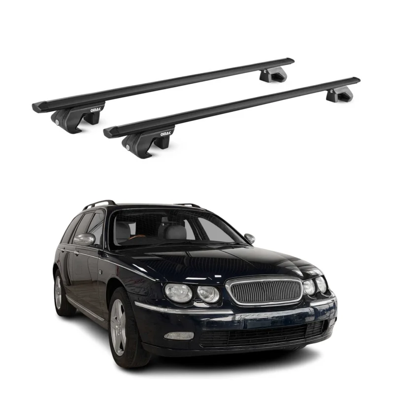 Dachträger Grundtäger für Rover 75 Kombi 1998-2005 90kg Aluminium Schwarz ABE