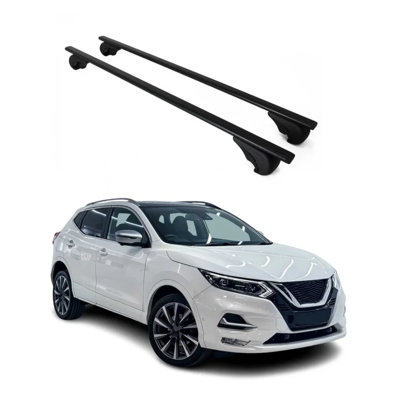 Dachträger Grundträger für Nissan Qashqai J11 2014-2021 75kg Stahl Schwarz 2 tlg