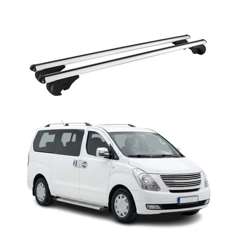 Dachträger Grundträger für Hyundai H-1 Starex II 2007-2021 TÜV Alu Silber 2tlg