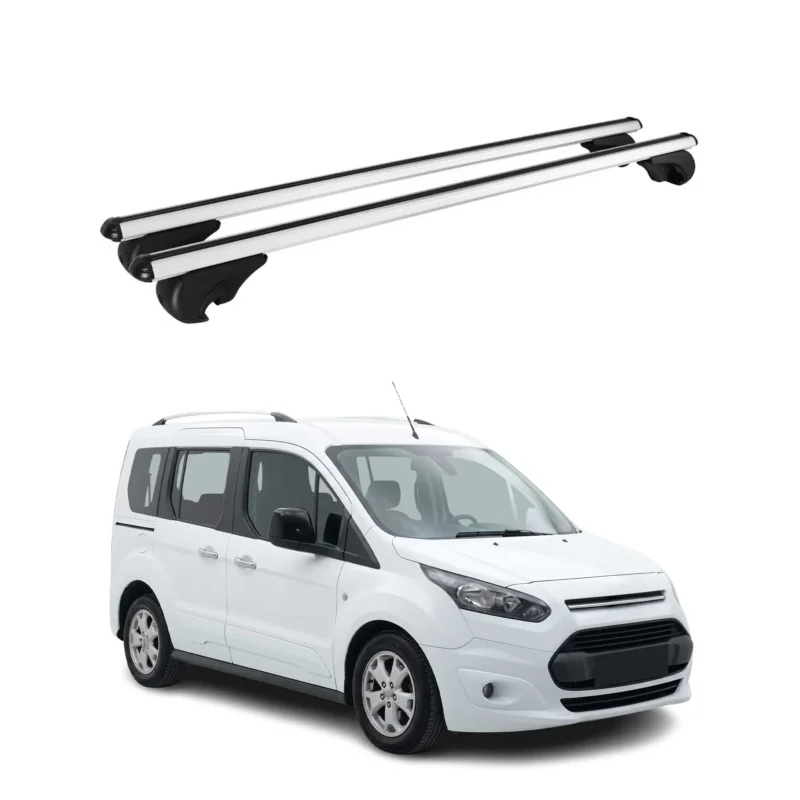 Dachträger Grundträger für Ford Transit Connect II 2013-2021 TÜV Alu Silber 2x