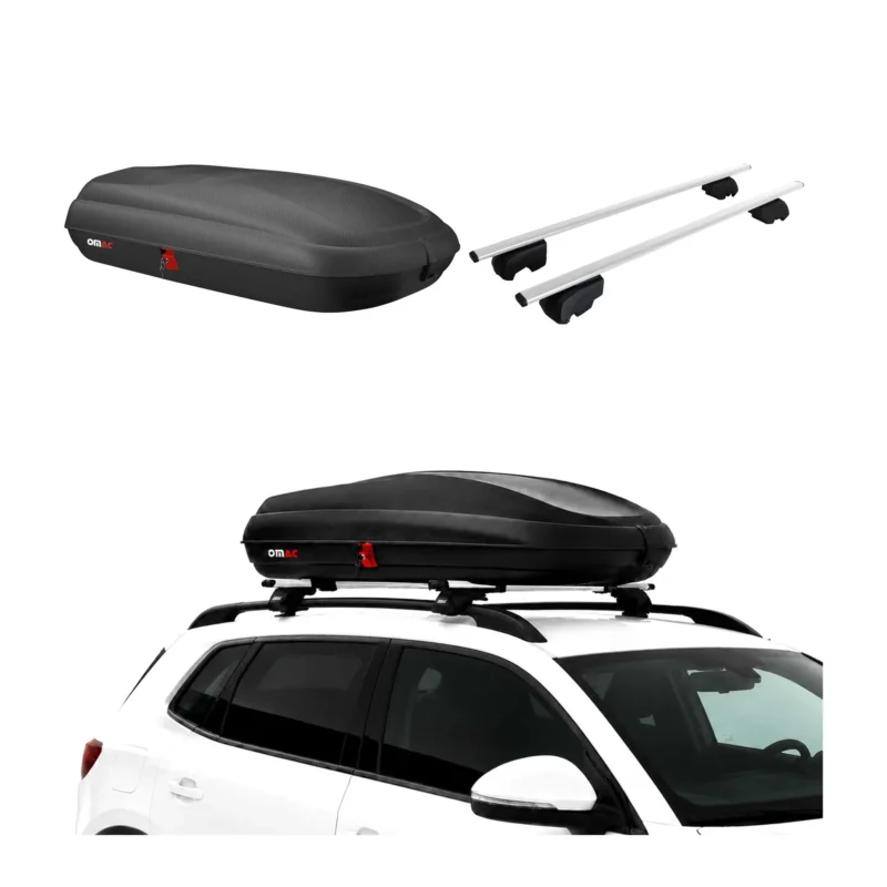 Carbonlook Dachbox 320L + Dachträger Mercedes C Klasse S205 2014-2021 Silber